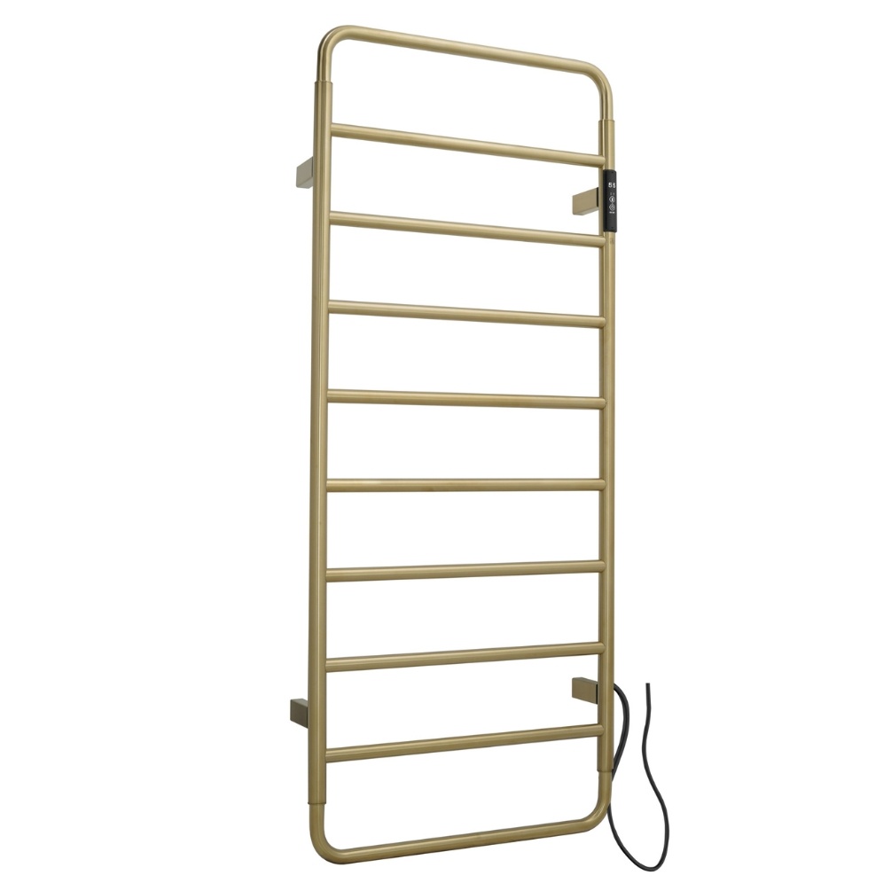 JTP Aero Brushed Brass 1130mm x 475mm Electric Towel Radiator Cut Out